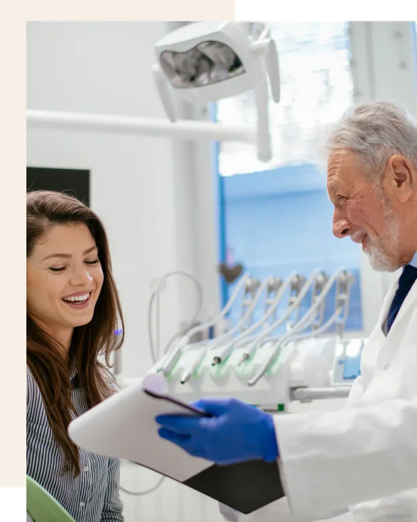 Image of dentist with a patient