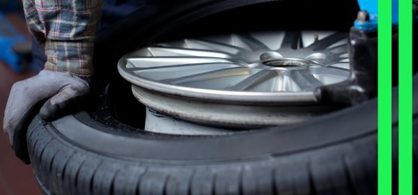 person changing tire