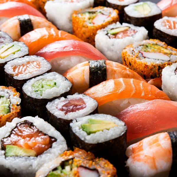 fresh sushi and sashimi