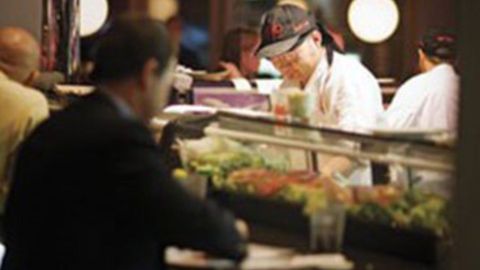 sushi chef at Nikko Japanese Restaurant