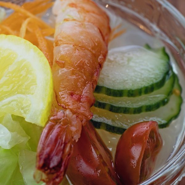 Sunomono with shrimp