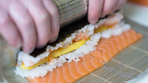 rolling sushi