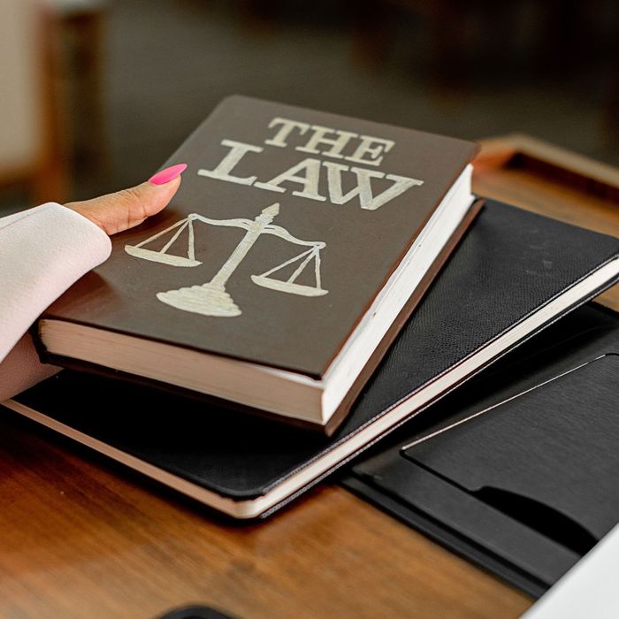 Legal books and paperwork.