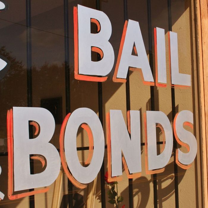 Bail bond signs.