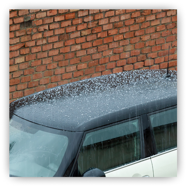 hail on a car roof