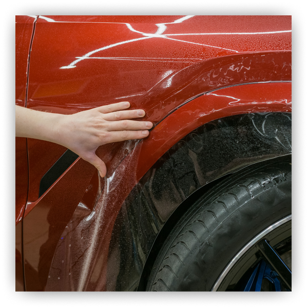 adding paint protection film to a car