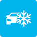 Icon of car and snowflake