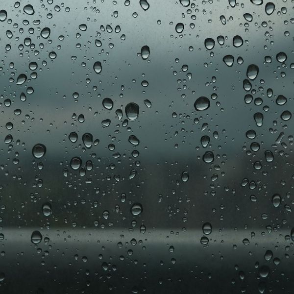 water droplets bubbled on surface