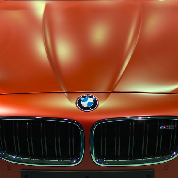 Red bmw car