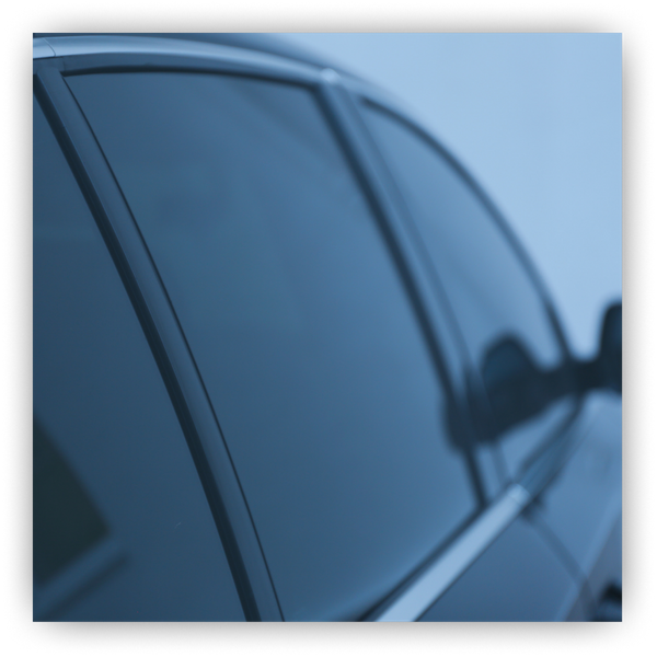 Black car with tinted windows