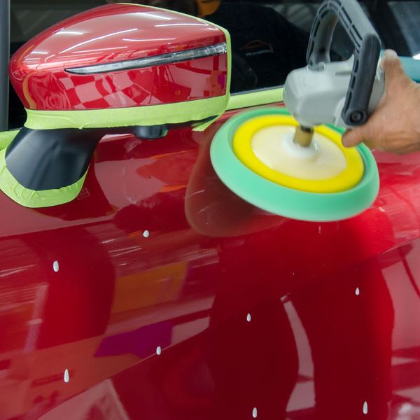 Buffing a car