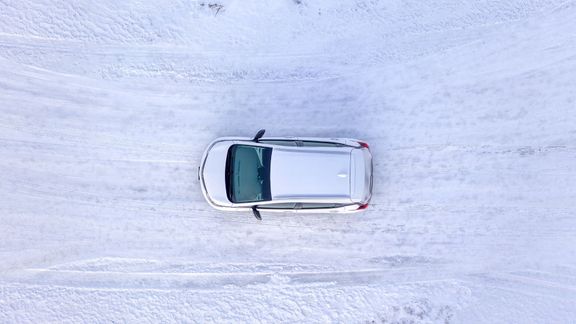 car in snow