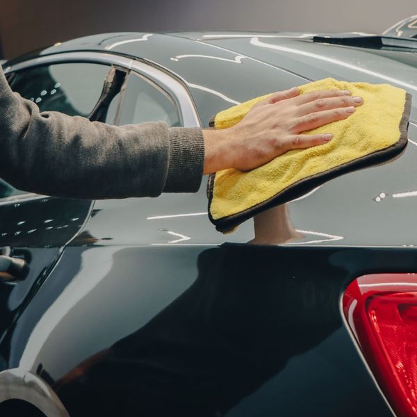 drying off exterior of car