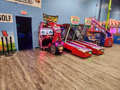 Kids arcade games at Jungle George’s indoor playground in Fort Wayne