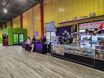 Arcade prize counter at Jungle George’s indoor playground in Fort Wayne