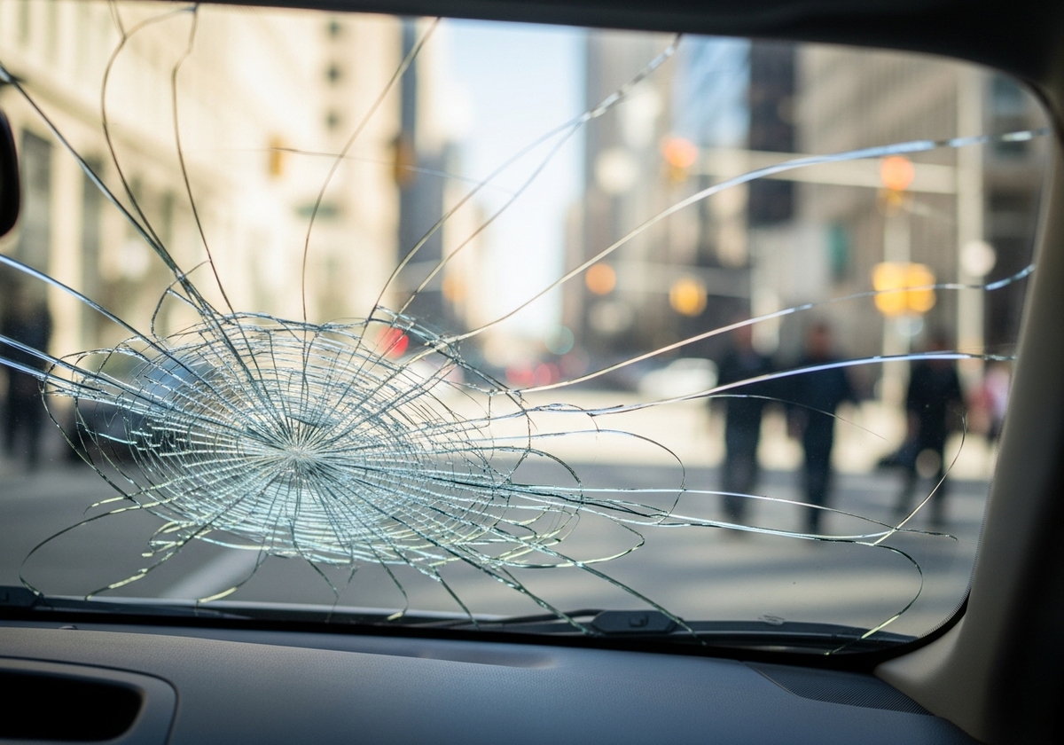 Cracked Car Windshield