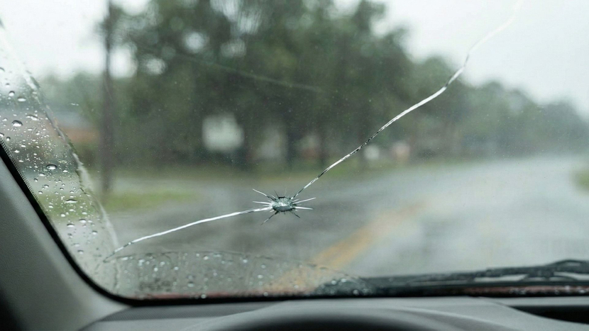 crack on windshield 