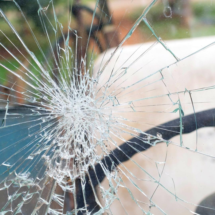 Windshield on car cracked