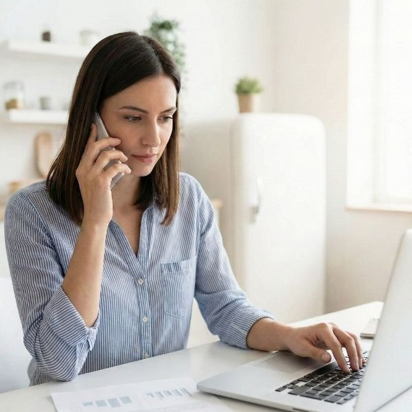 person on their computer 