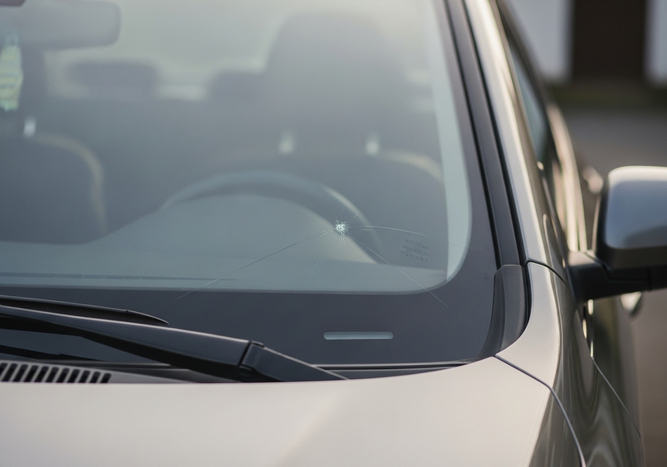 Damaged Car Windshield