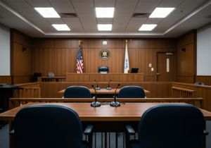 Image of an American court room. What Is an Arraignment in California? | Law Office of Brendan Barrett What Is an Arraignment in California? | Law Office of Brendan Barrett