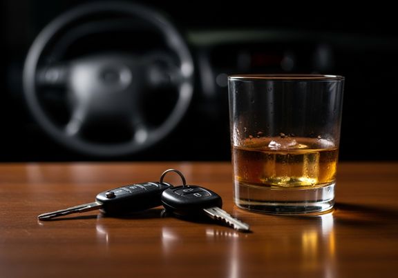 Article written by Brendan Barrett Law | DUI Offenses with a photo of car keys and a shot of whiskey Photo of car keys and a shot of whiskey. DUI Offenses in California