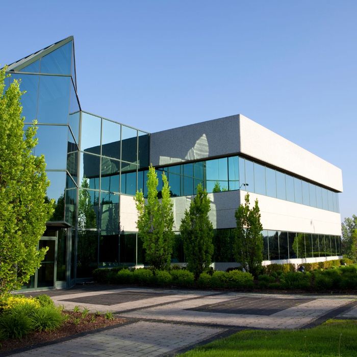 a clean office building  and campus