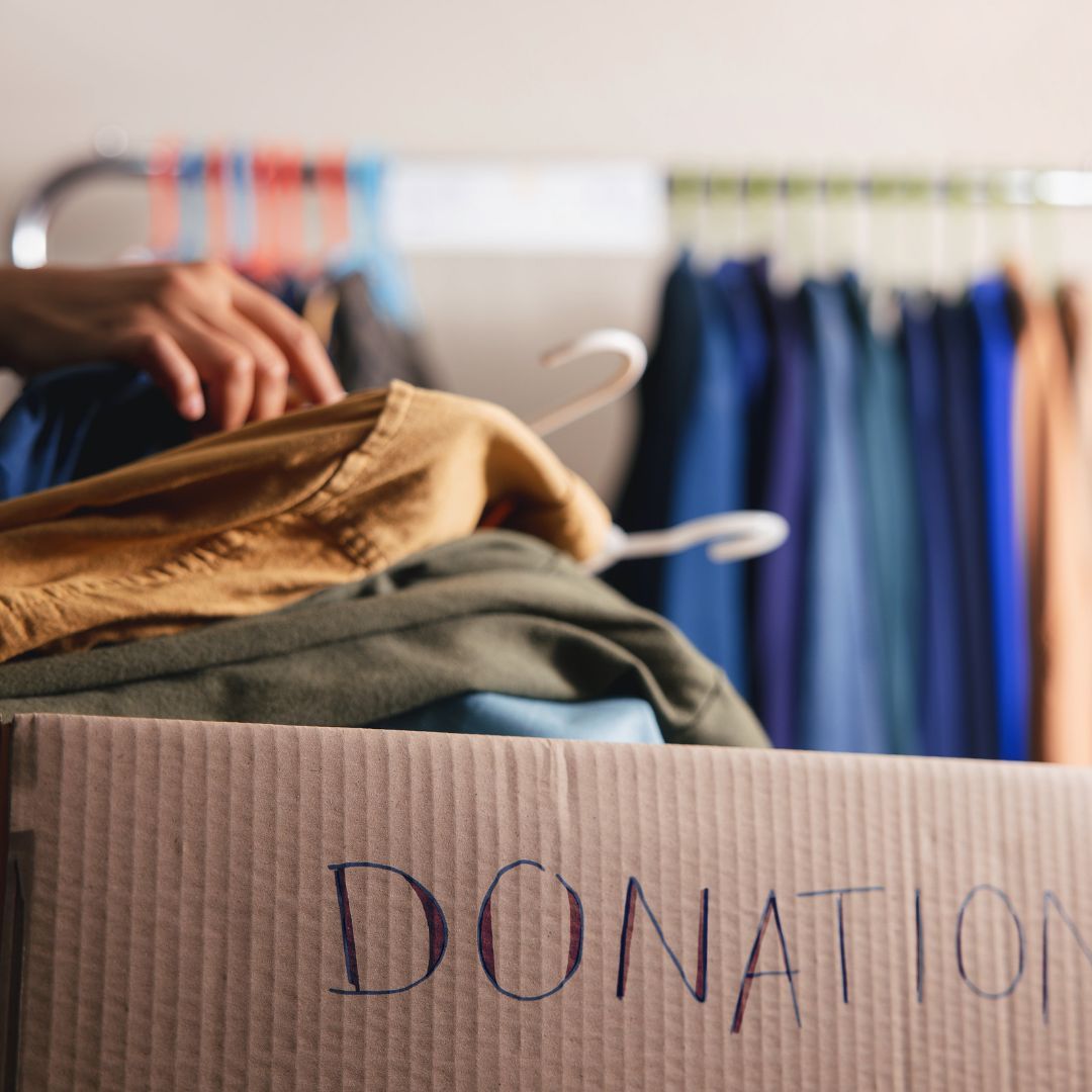 Image of clothes being donated