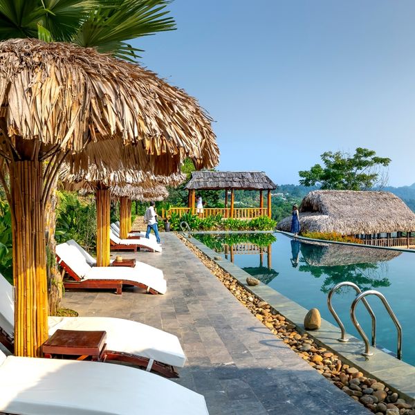 A resort swimming pool