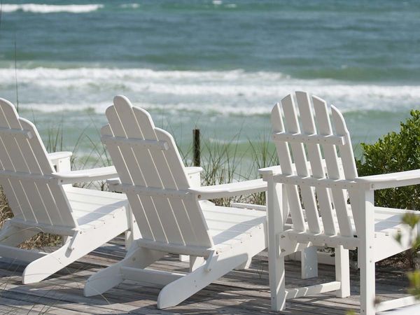 deck chairs at the beach