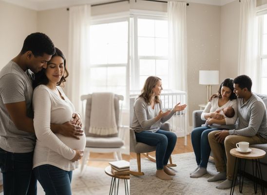 A couple's journey from pregnancy to parenthood with doula support