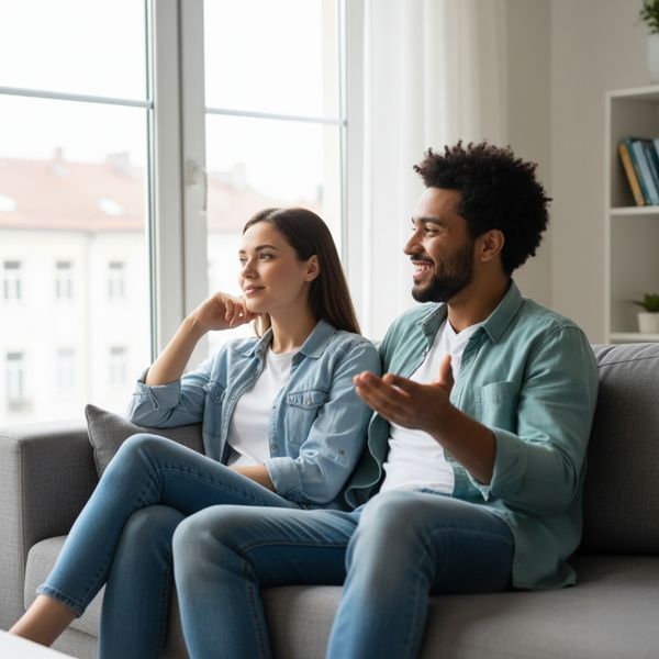 Woman reflecting peacefully by a window, deep in thought.