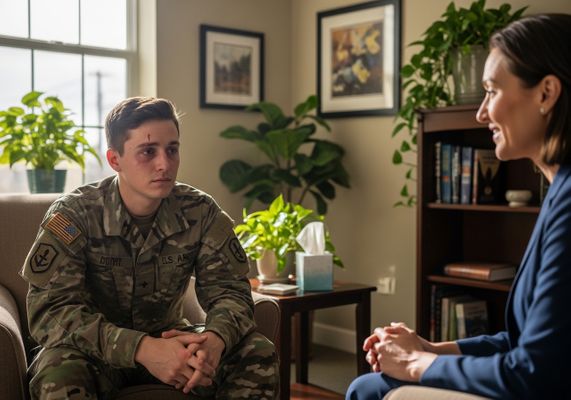 Soldier in Therapy Session