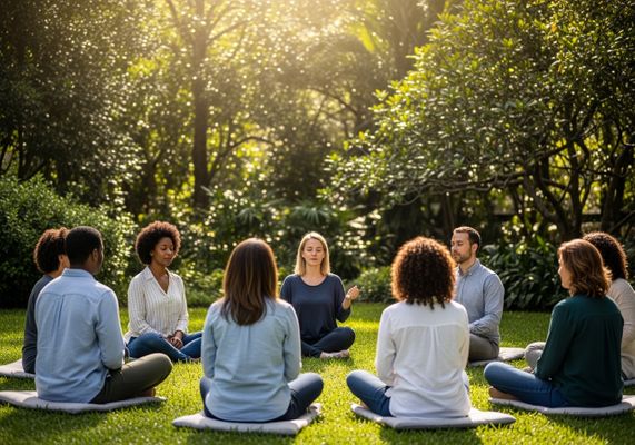 Group Meditation Session Outdoors