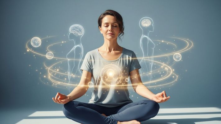 A serene person meditating, representing the connection of mind, body, and spirit for holistic wellness.