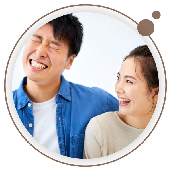 couple smiling and laughing