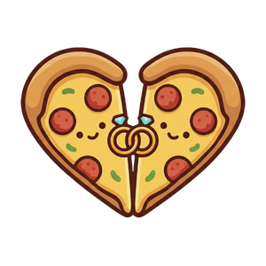 wedding pizza graphic