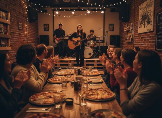 Live Band Performance in a Cozy Restaurant