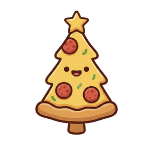 pizza shaped like christmas tree