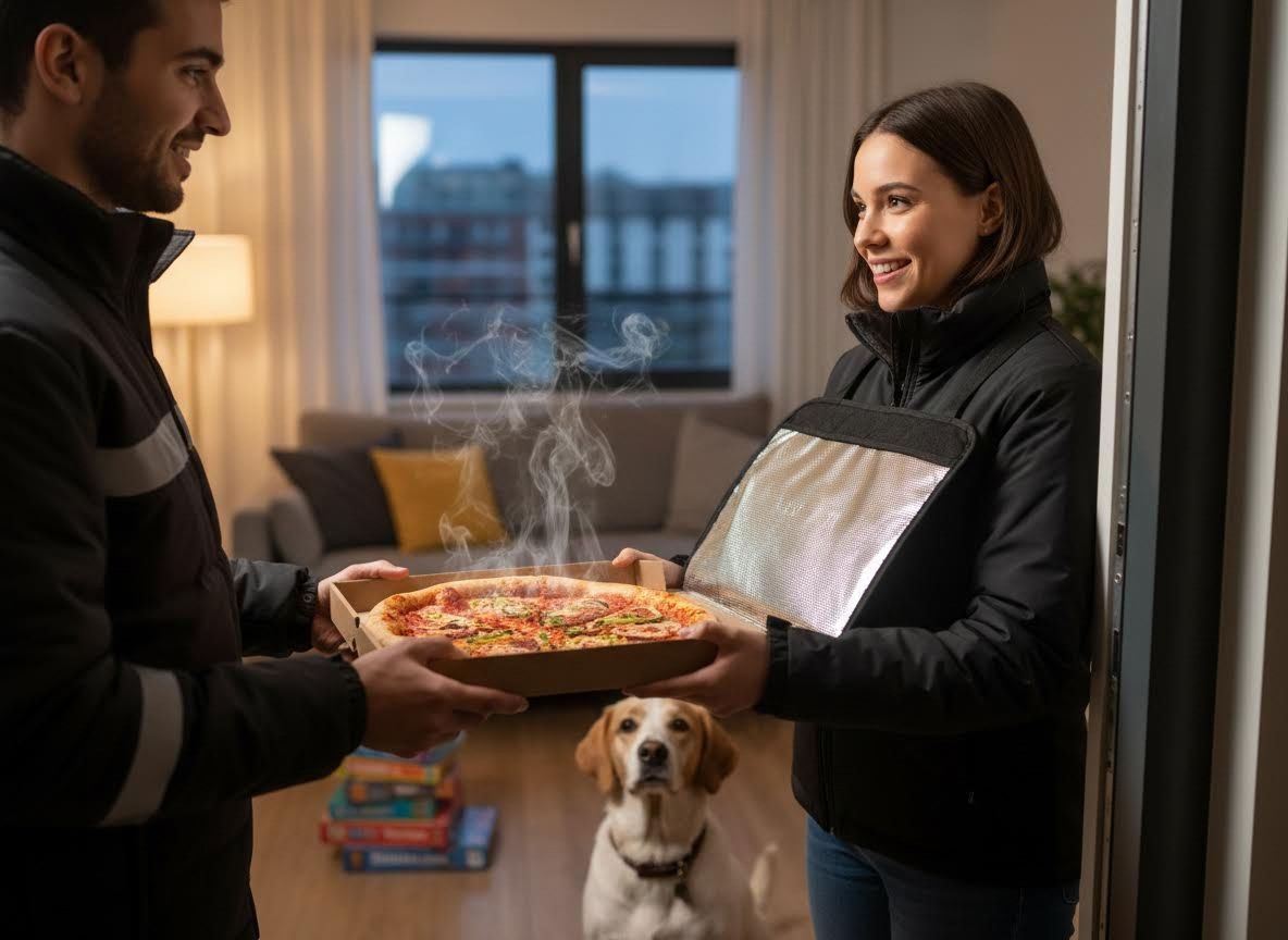 Pizza Delivery to a Happy Customer