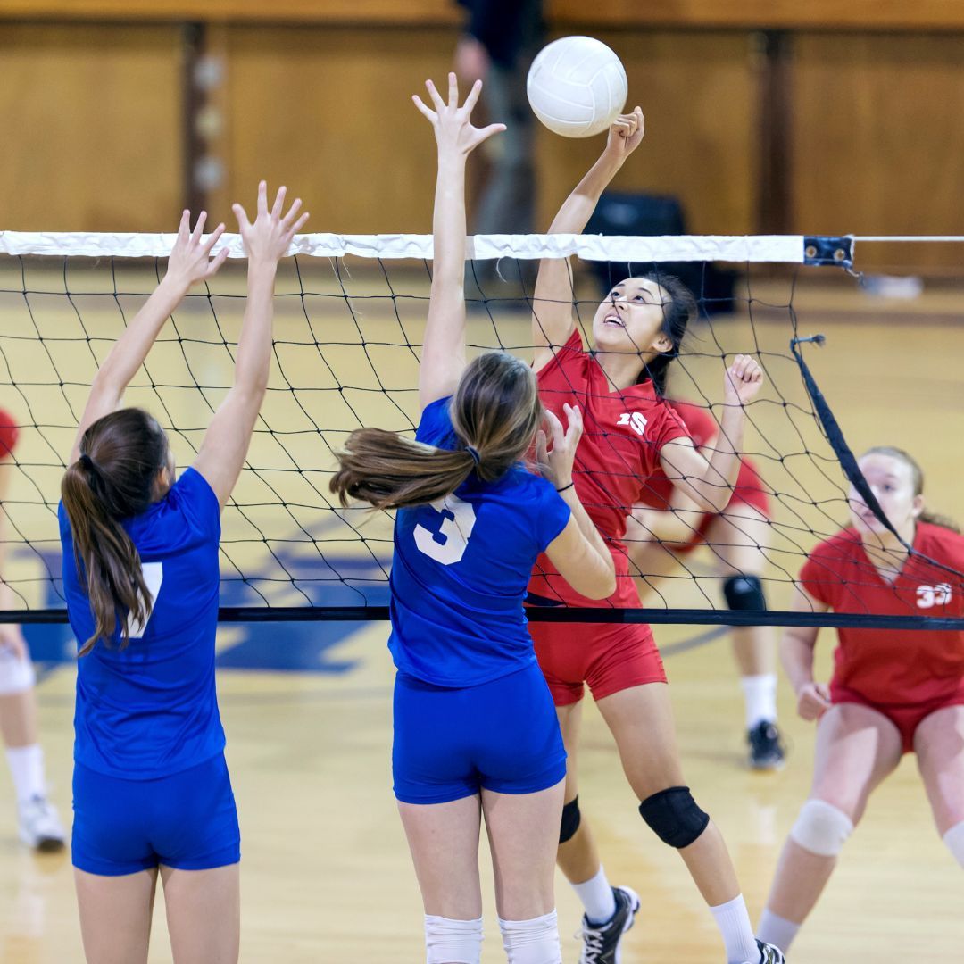a youth volleyball game