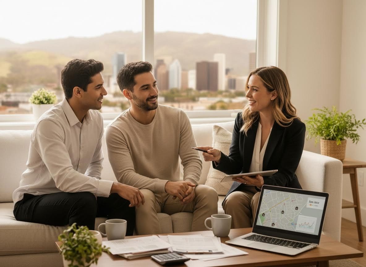 Real Estate Agent Meeting with Clients