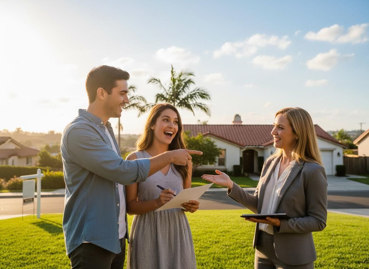 Happy Couple and Real Estate Agent