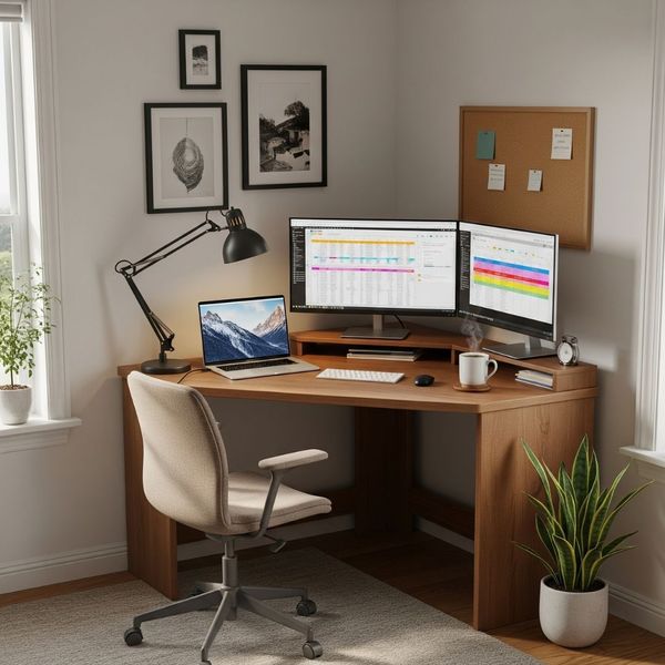 Small corner home office 