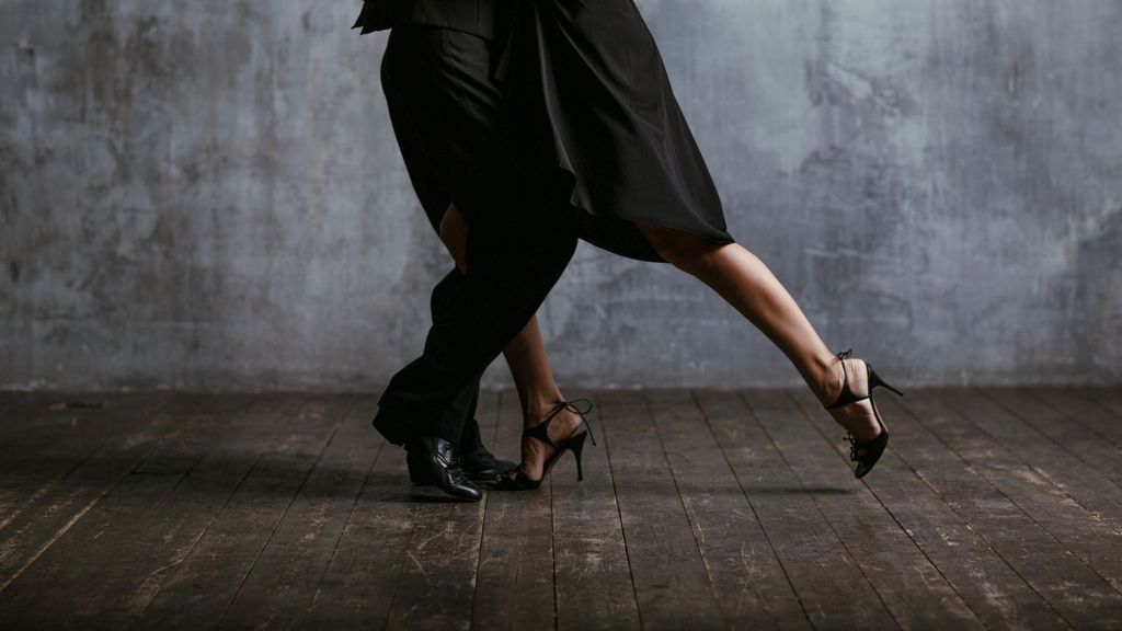 legs of dancing couple