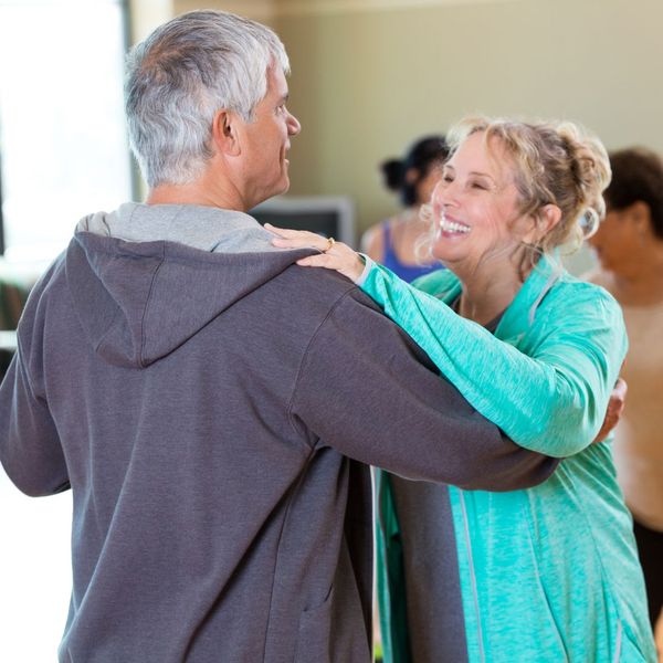 older couple at dance lesson