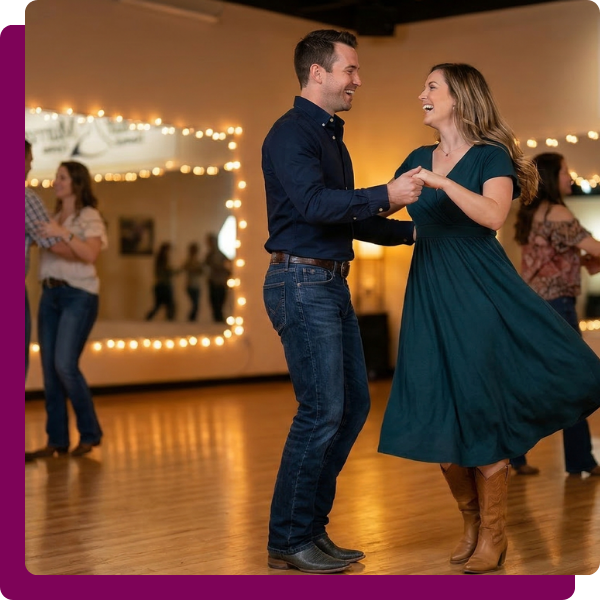 man and woman dancing