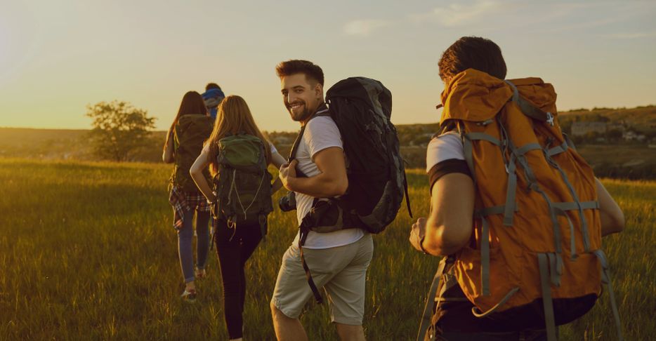 Group of backpackers
