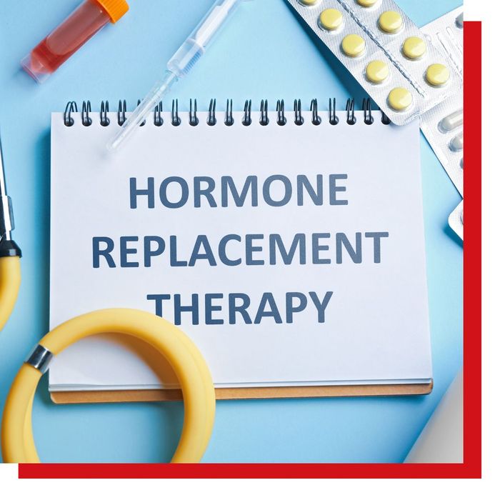 "hormone replacement therapy" written on notepad