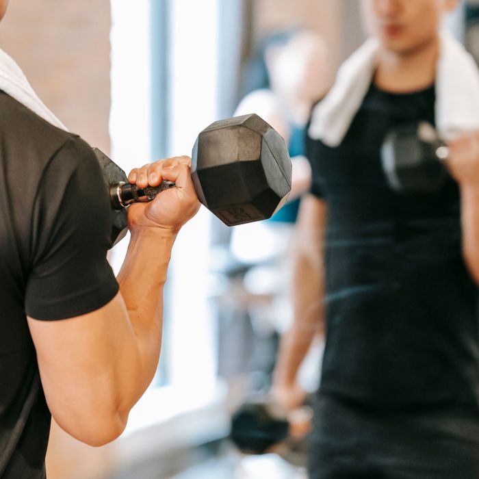 Man lifting a dumbbell